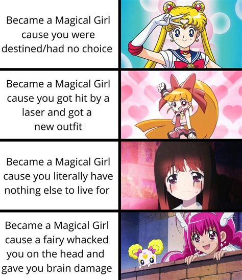 Magical girl webpage meme